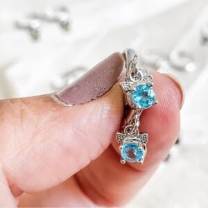 ✨Crystal Cat Earrings s925 stem ✨